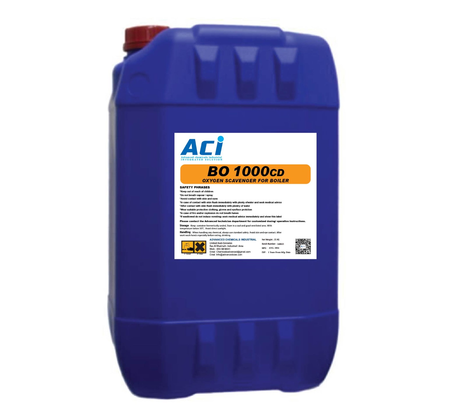 BO 1000 CD product container with its label