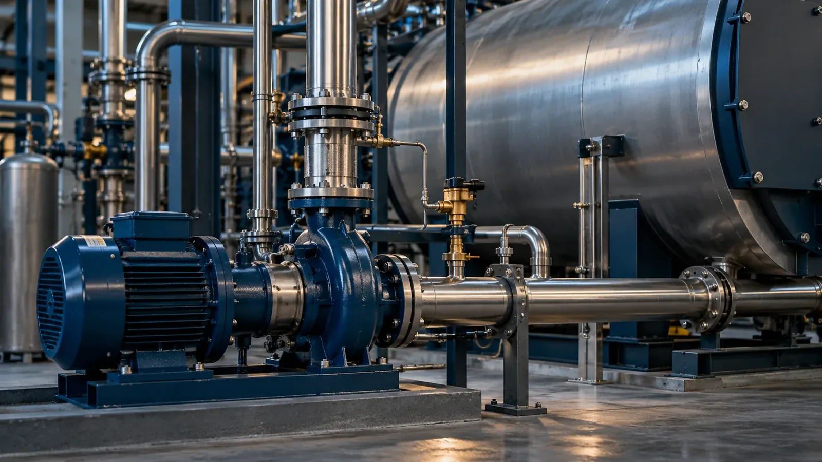 Illustrative boiler feedwater pump and pipework