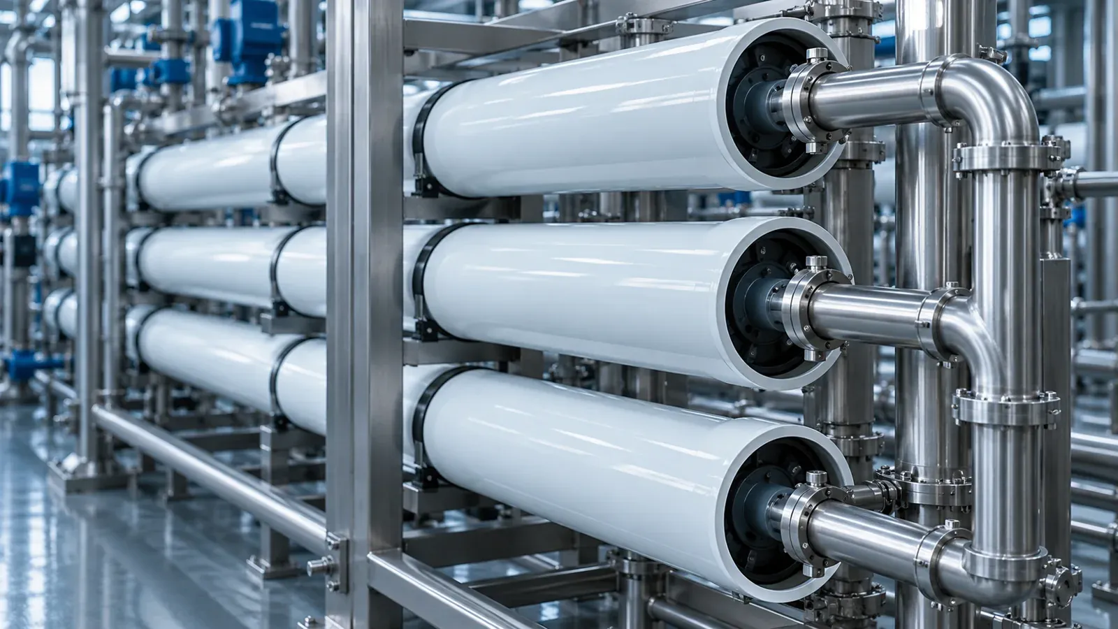 Illustrative reverse-osmosis membrane pressure vessels